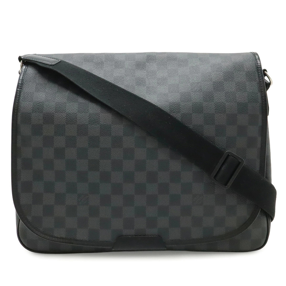 LOUIS VUITTON Damier Graphite Black Renzo Messenger Crossbody
